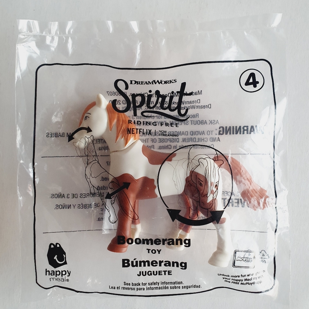 McDonald's 2020 Dreamworks Spirit Riding Free - Boomerang Horse Figure #4 Toy